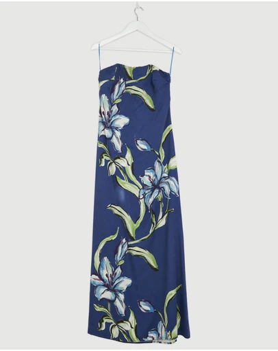 Revibe - Repaired AERE Allona Strapless Maxi Dress - AU 10