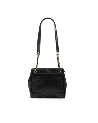 Pre-Loved by Azura Reborn - Pre-Loved Caviar Logo Chain Shoulder Bag