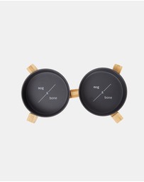 Mog & Bone - Double Bamboo Cat Bowl Black