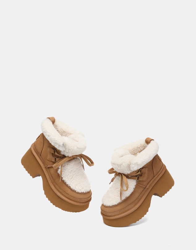 EVERAU - Australian Shepherd Ugg Bumpy Cow Suede Upper Fashion Boots