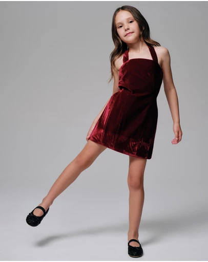 Bardot Junior - Nevelle Velvet Mini Dress - Kids-Teens