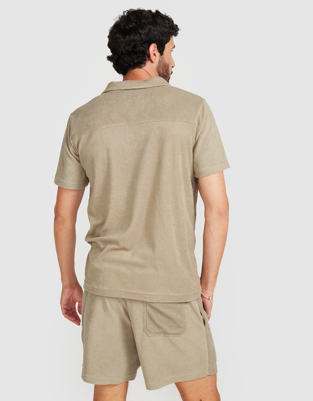 Vacay Swimwear - Olive Terry Polo