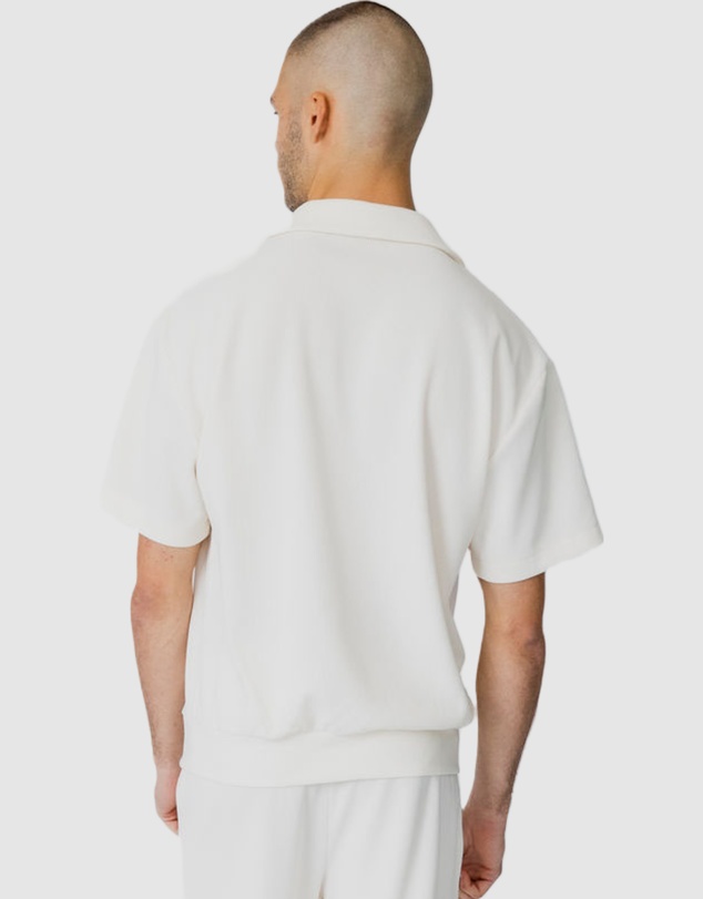 Justin Cassin - Henrik Ribbed Short Sleeve Tie Shirt