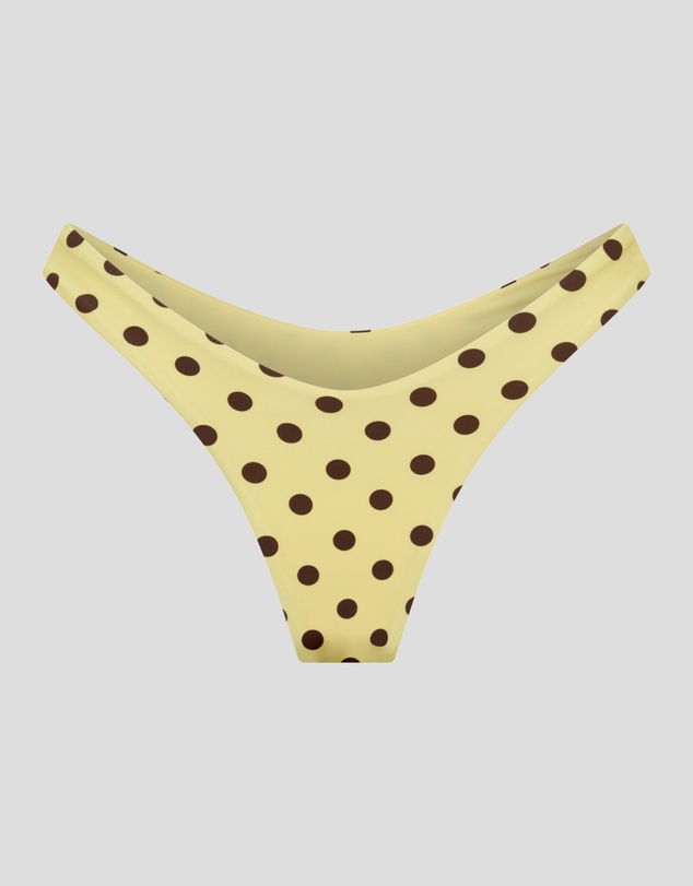 Vacay Swimwear - Positano Bottom Yellow Polka