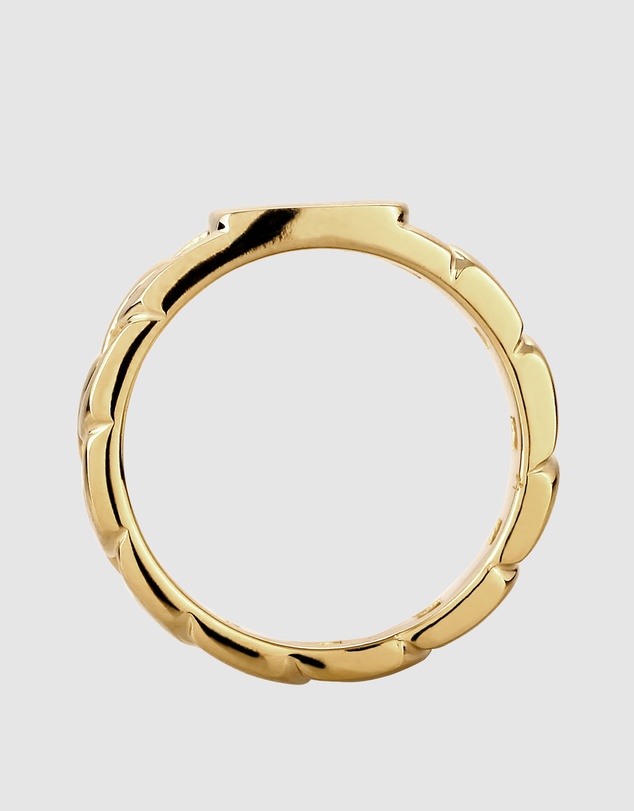 Kuzzoi - ICONIC EXCLUSIVE - Chunky Chain Band Ring in Gold-Plated 925 Sterling Silver