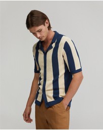 Oxford - Marty Knitted Stripe Shirt