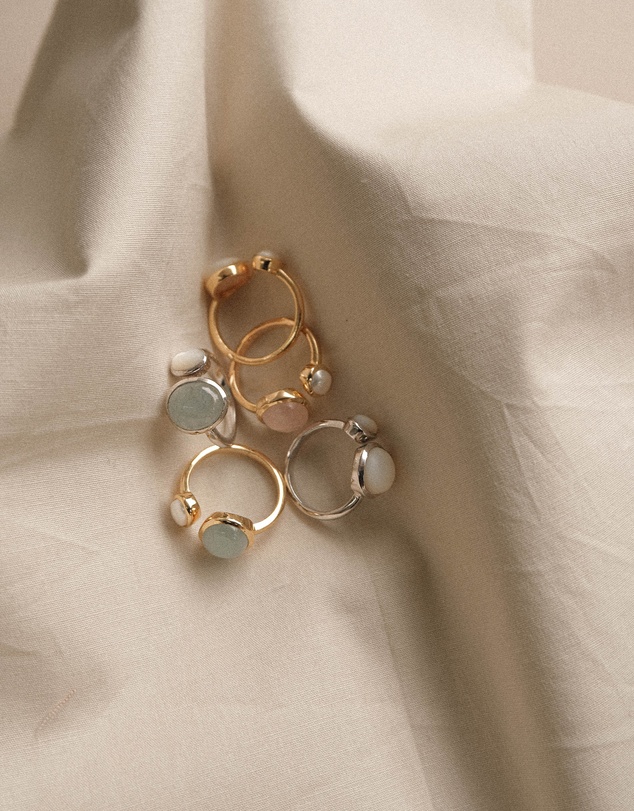 Bianc - Cubism Ring Aquamarine RH
