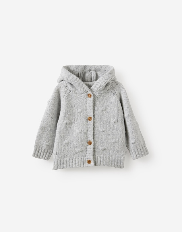 Cotton On Kids - Organic Knit Hooded Cardigan