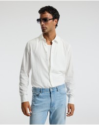Calibre - Seersucker Textured Shirt White