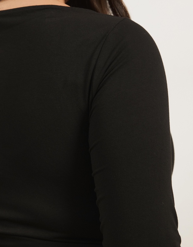 Atmos&Here Curvy - Etta Boat Neck Draped Top