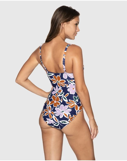 Nip Tuck Swim - Navy Petal Precision Kayanne One Piece