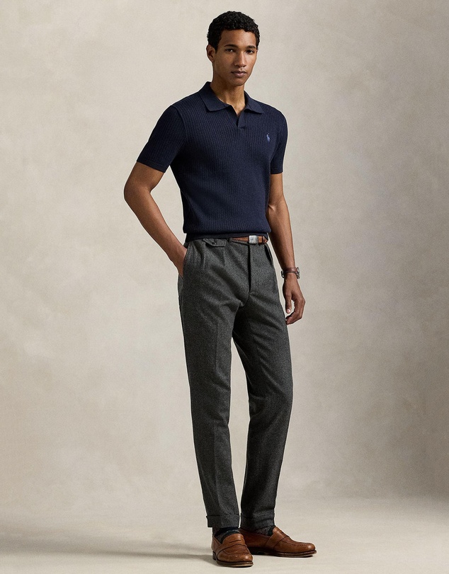 Polo Ralph Lauren - Rib-Knit Cotton Johnny-Collar Sweater
