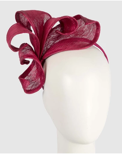 Max Alexander - Large Red Sinamay Racing Fascinator
