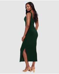 Miraclesuit Shapewear - Aria Maxi Bodycon Shaping Dress With Side Slit