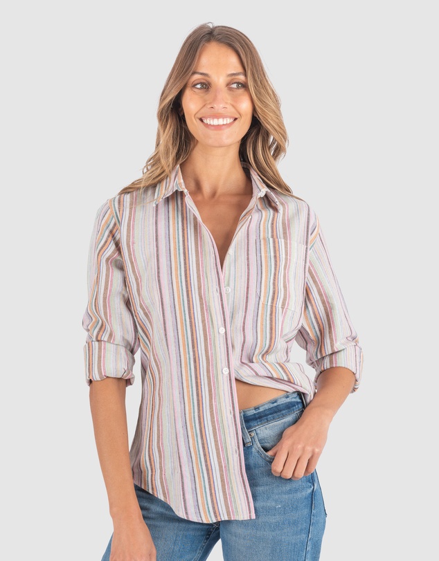 CAMIXA - IRIS Stripes Linen Shirt