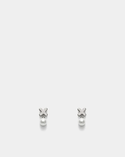 MIMCO - Essense Pearl Stud Earrings - Silver