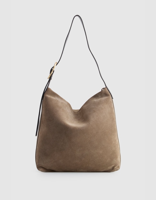 Evity - Malia Leather Suede Hobo Bag