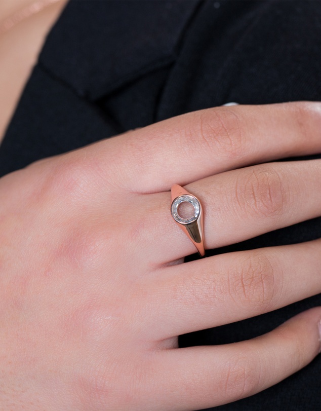 Georgini - Sliced Stone Rose Gold Ring