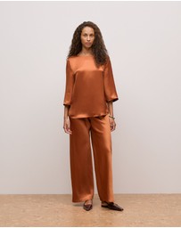 Trenery - Satin Relaxed Blouse in Sierra