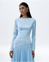 JUSTIN TONG - Selene Contrast Midi Dress