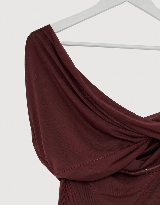 Revibe - Repaired CHANCERY Margot One Shoulder Drape Maxi Dress - AU 14