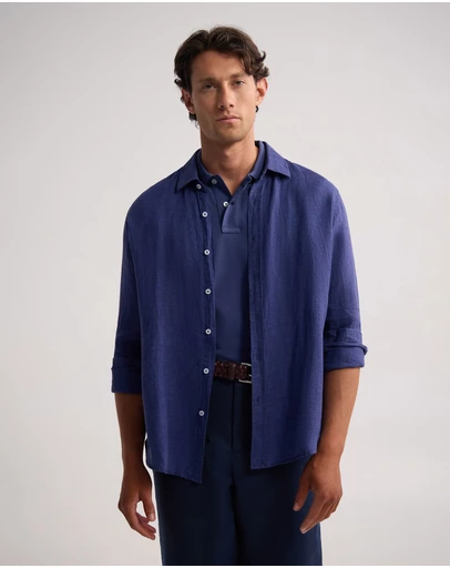 Oxford - Cooper Ls Delave Linen Shirt