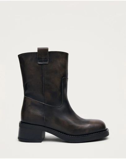 Alohas - Rajan Vintage Effect Leather Boots - Women's