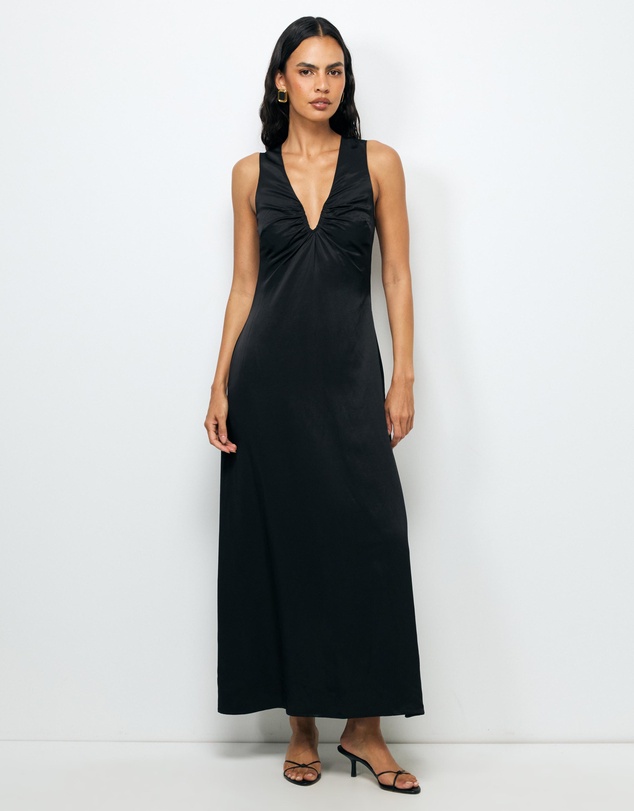 AERE - Soma U-Neckline Midi Dress