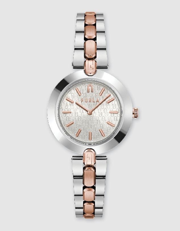 Furla - Furla Logo Links Silver Tone