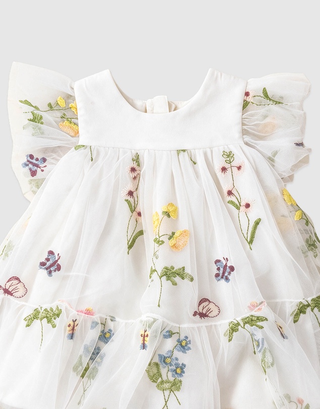 Bebe by Minihaha - Alana Floral Embroidered Dress
