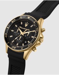 Maserati - Sfida 44mm Black Stainless Steel Chronograph Watch