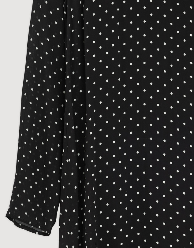 Revibe - Repaired AERE Cora Polka Dot Long Sleeve Dress - AU 14