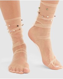 High Heel Jungle - Pastel Pearl Sock