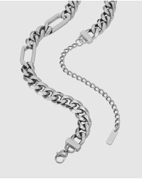 Diesel - D Logo Silver-Tone Necklace