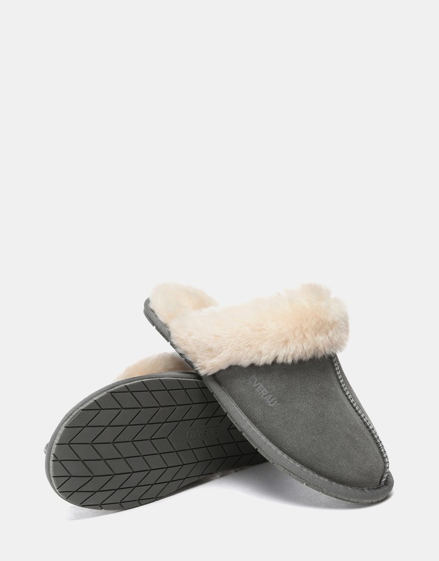 EVERAU - EverAU Ugg Rosa Slipper Suede Cow Suede Upper House Shoes