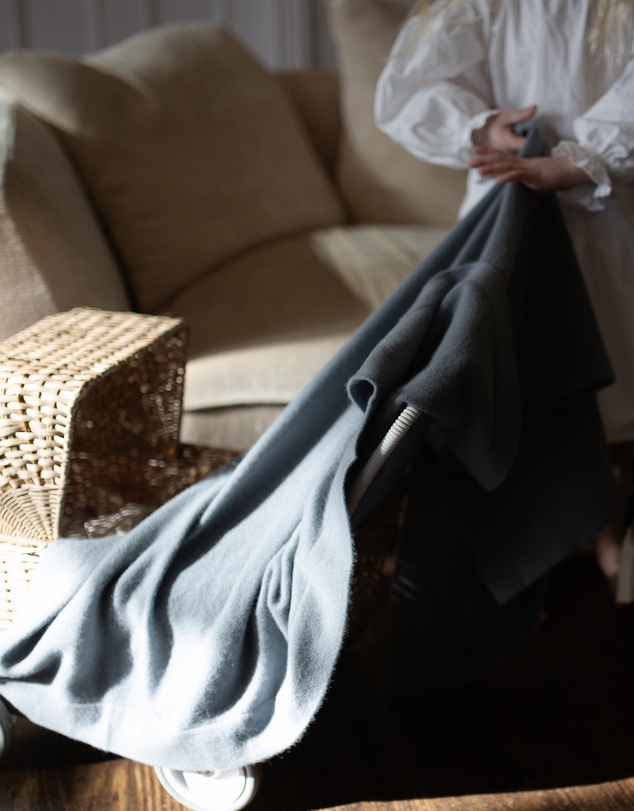 Phile - Cashmere Baby Blanket - Blue