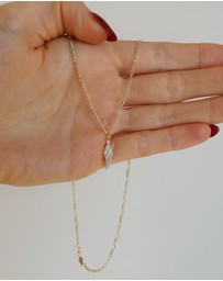 Luna Rae - Solid Gold - Angel Wing Necklace