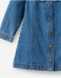 Cotton On Kids - Long Sleeve Denim Ruffle Dress