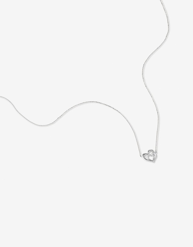 Michael Hill - Double Open Heart Necklace in Sterling Silver