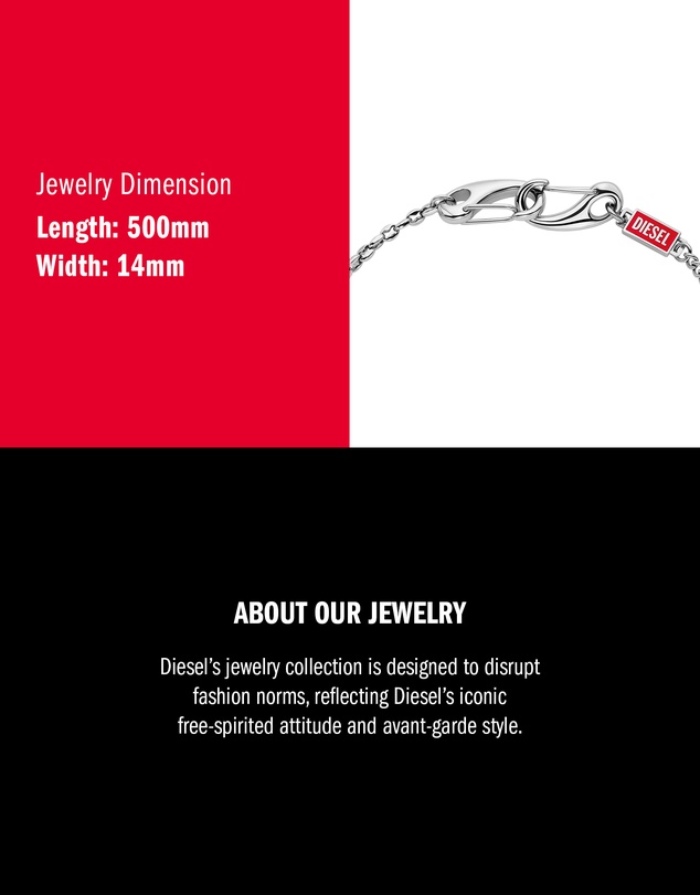 Diesel - Diesel Font Silver Necklace