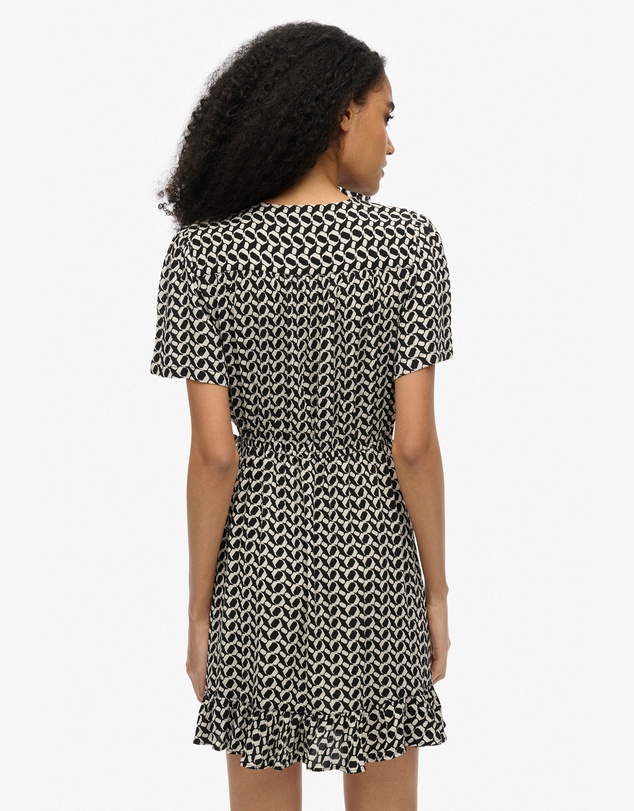 Superdry - Short Sleeve Mini Wrap Slim Fit Dress