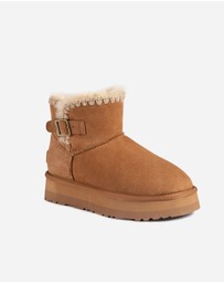 Ozwear Connection Uggs - Ugg Eskimo Buckled Platform Mini Boots