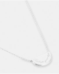 By Charlotte - Silver Lotus Birthstone Necklace - October