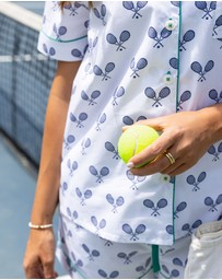 Sant And Abel - Women's Tennis Navy Short PJ Set