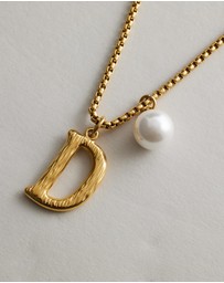 Zahar - Pearl Letter D Necklace