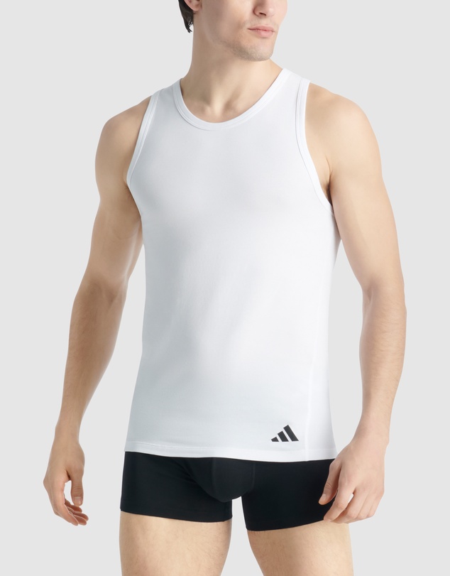 adidas Sportswear - 2 Pack Active Flex Cotton Ergonomic Tank Top