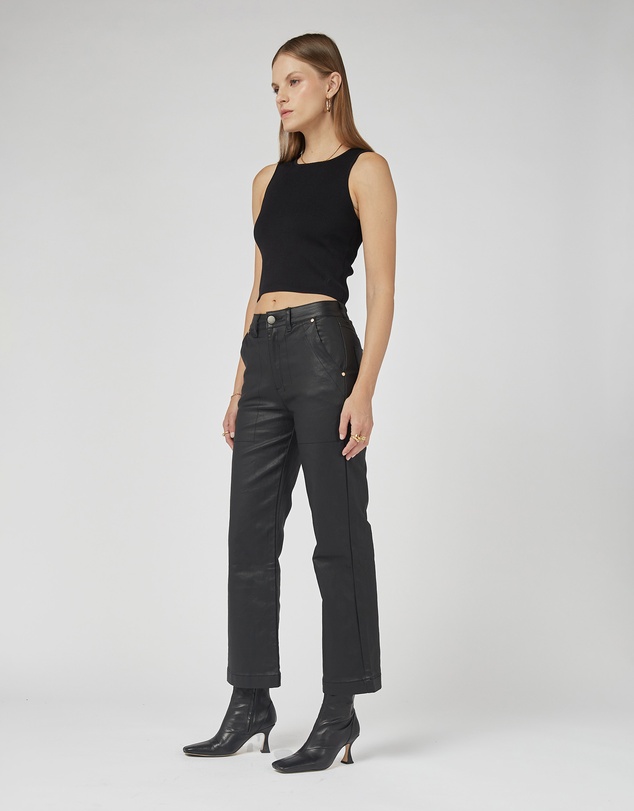 DRICOPER DENIM - Cody Coated Kick Flare Trousers