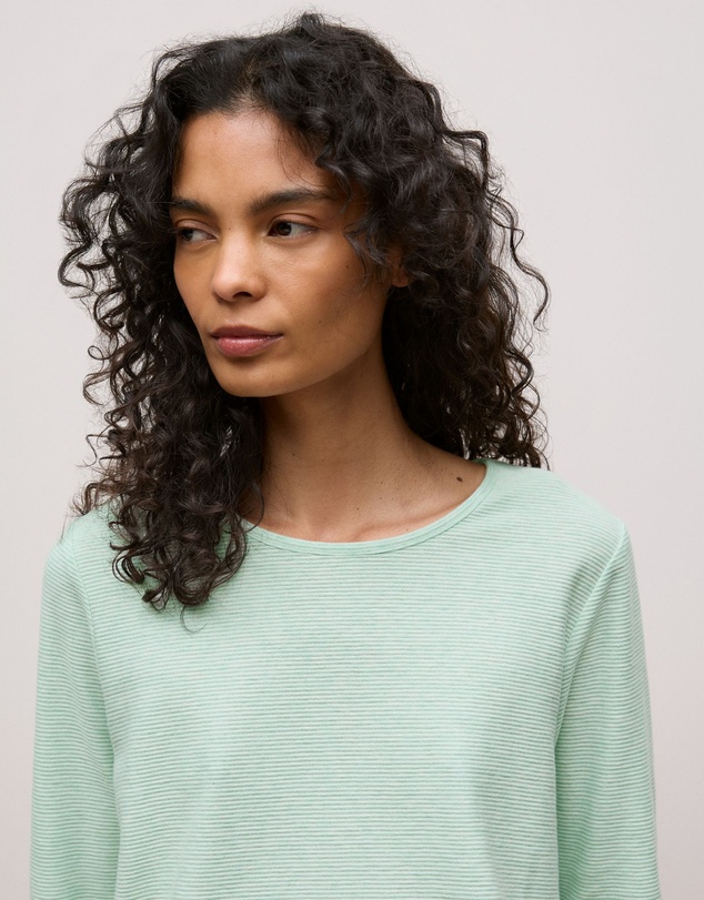 Trenery - Ottoman Marle Long Sleeve T-shirt in Peppermint