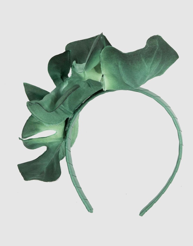 Max Alexander - Mostrera Leafs Green Headband Fascinator