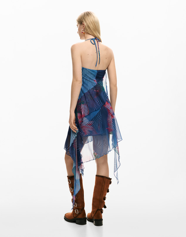 Desigual - Pixelated ruffle dress